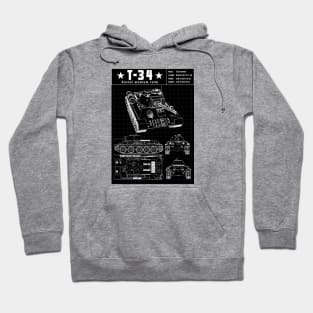 T-34 TANK SCHEMATICS Hoodie